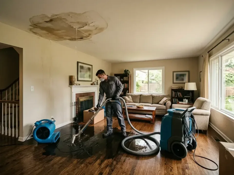 attic-pipe-burst-ceiling-drip-008 — frequently asked questions, Water Damage Restoration & Carpet Care in Lincoln, IL